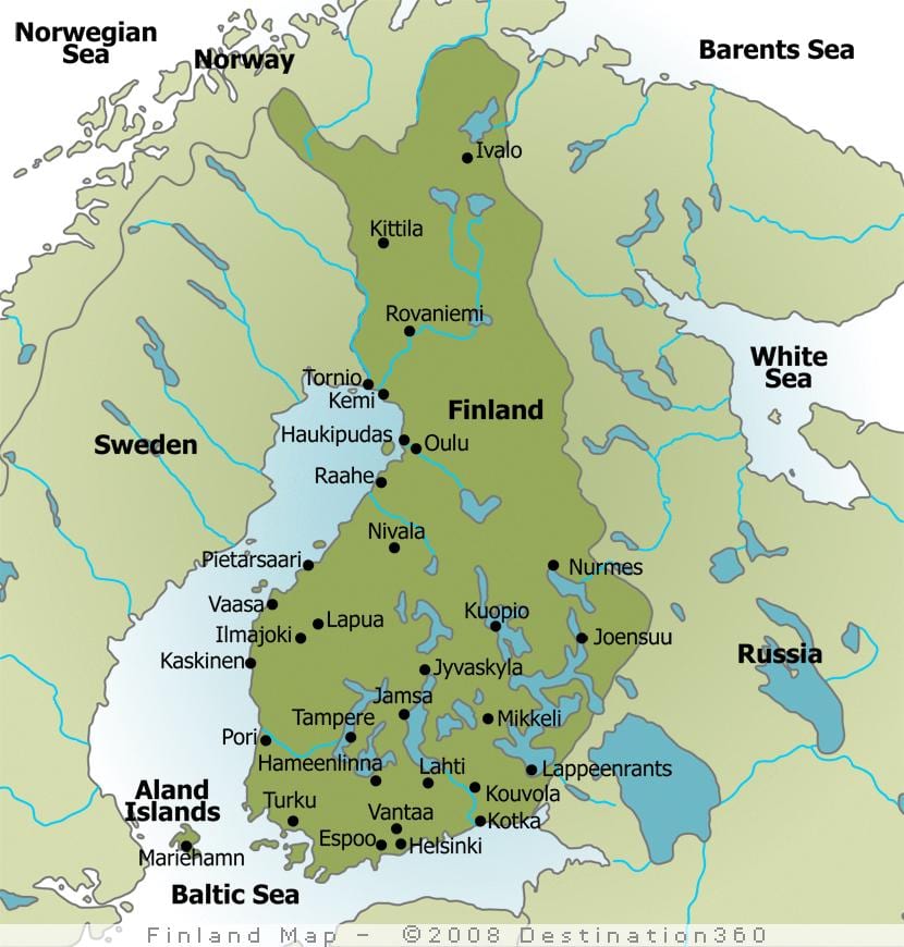 Mapa de càmping Finlàndia