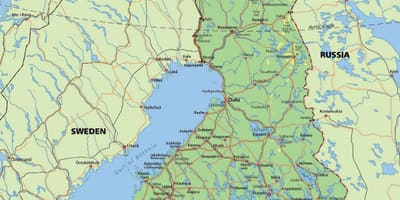 Mapa del cercle polar àrtic Finlàndia