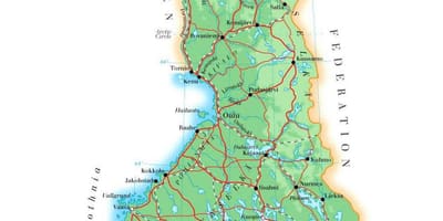 Mapa de Finlàndia elevació