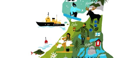 Finlàndia viatges mapa