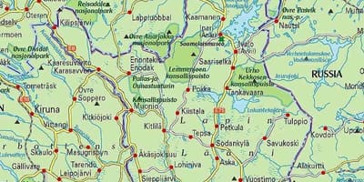 Mapa de Finlàndia senderisme